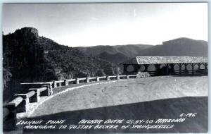 RPPC  BECKER BUTTE, AZ  Hwy 60  GUSTAV BECKER MEMORIAL Lookout 1940s   Postcard