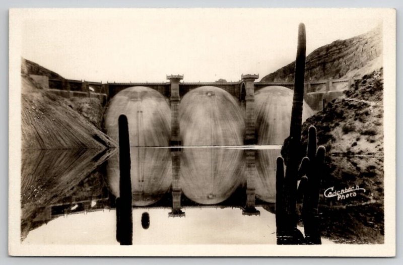 Arizona Coolidge Dam Mirror Image US Highway 70 By Cadenbach c1940 Postcard U21