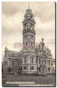 Postcard Ancienne Belgique Brussels Exhibition 1910 Brussels City Hall