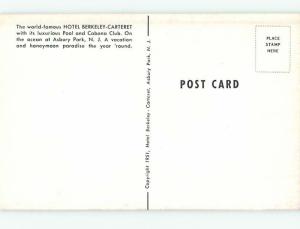 Unused 1950's BERKELEY - CARTERET HOTEL Asbury Park New Jersey NJ Q5508-13