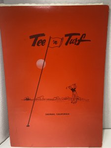 Vintage 60s Tee N' Turf Restaurant Menu Salinas CA California w/ Paper Placemat 