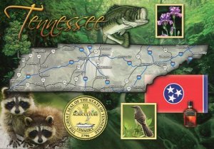 TENNESSEE MAP POSTCARD [9833]