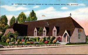 Michigan Royal Oak Shrine Of The Little Flower Exterior View 1943