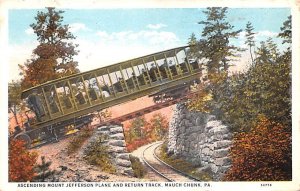 Ascending Mount Jefferson Plane and Return Track Mauch Chunk, Pennsylvania PA  