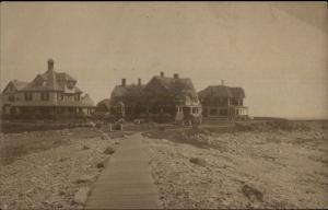 Homes on Beach - Cohasset? Written on Back Cape Cod? Real Photo Postcard