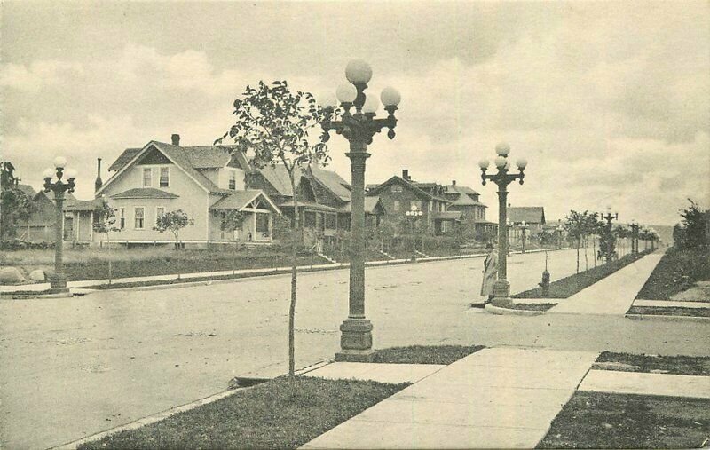 Virginia Minnesota Central Avenue Kopp Morris Albertype Postcard 21-10636