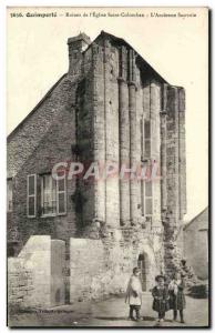 Postcard Old Church Ruins Quimperle L Saint Colomban Old sacristy Children