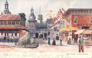 Coney Island New York The Bowery Artist Signed Tuck Postcard AA66171