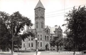 Grundy Center Iowa Courthouse Real Photo Antique Postcard J59991