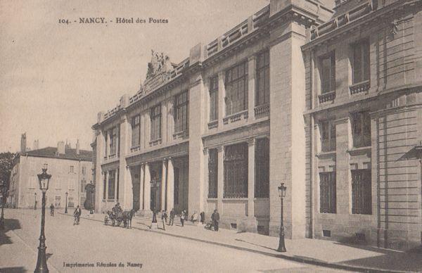 Nancy Hotel Des Postes Antique French Postcard