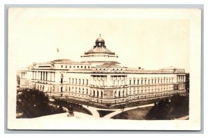 Vintage 1900's RPPC Postcard Library of Congress Building Washington DC