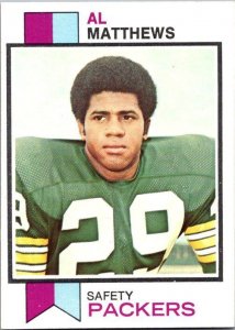 1973 Topps Football Card Al Matthews Green Bay Packers sk2489