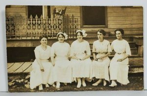 Northumberland Pa RPPC Group of Ladies Seid, Scholvin, Steele, Burg Postcard O1