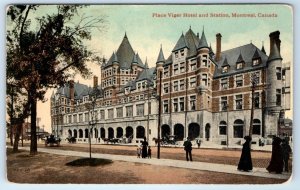 Place Viger Hotel & Station MONTREAL PQ Canada 1916 Postcard