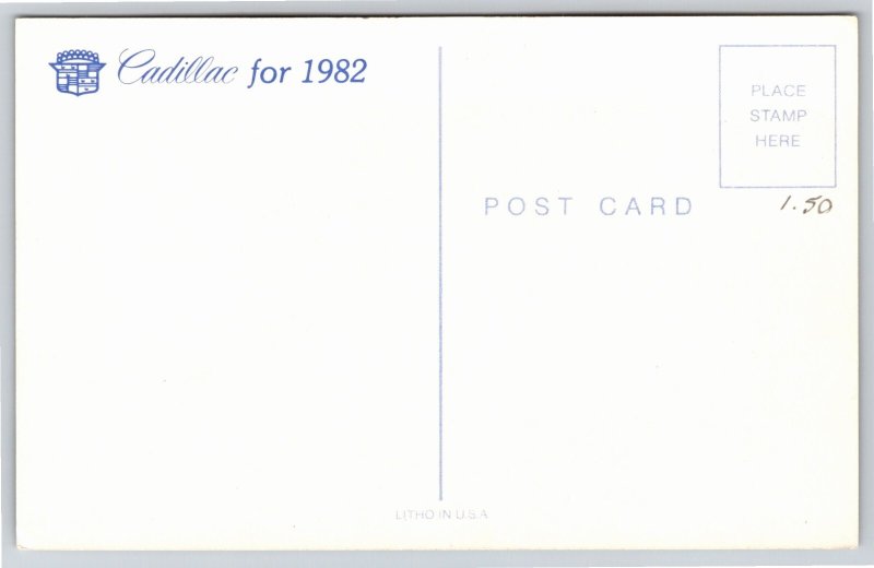 Transportation~Black 1982 Cadillac~Car On Highway~Vintage Postcard