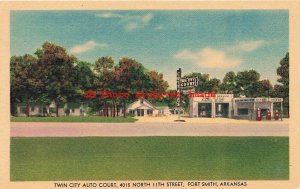 AR, Fort Smith, Arkansas, Twin City Auto Court Motel, Hobb's Gas Station, MWM