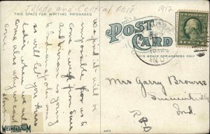 Columbus OH T&OC RR Train Station Depot c1910 Postcard