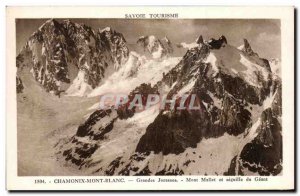 Postcard Old Savoie Tourism Chamonix Mont Mallet Grandes Jorasses and Aiguill...