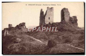 Postcard Ancient Ruins of Castle Crozant Creause