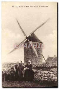 Postcard Old Windmill The Raz The mill Lescoff Folklore