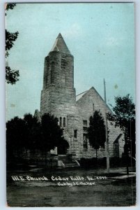 Cedar Falls Iowa IA Postcard Methodist Church Exterior Building c1910 Vintage