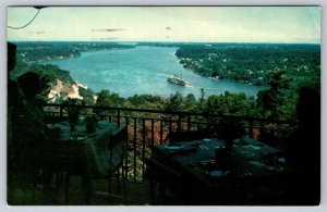 Lower Niagara River Queenston Heights ON Postcard, 1965 Henley Regatta Cancel