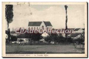 Postcard Old St Germain des Fosses Allier New Church