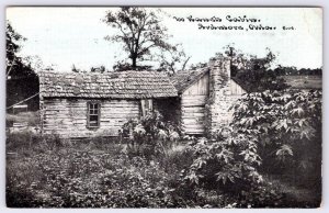 1910's ARDMORE OKLAHOMA RANCH CABIN FUNKY FONT ANTIQUE POSTCARD