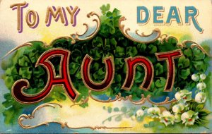 Name Card To My Dear Aunt 1909