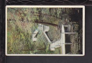 Stairway to Lover's Lane,Watkins Glen,NY Postcard 