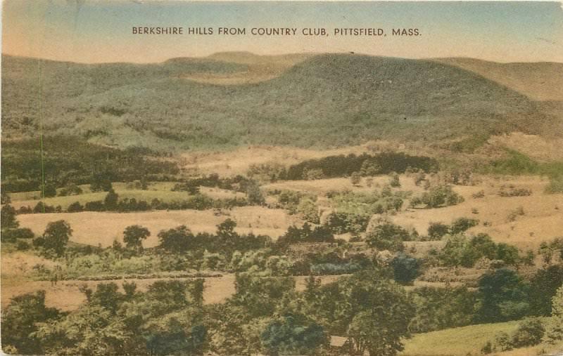 Berkshire Hills 1937 Country Club PITTSFIELD MASSACHUSETTS Hand Colored 3002