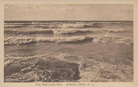 New Jersey Asbury Park The Restless Sea Albertype