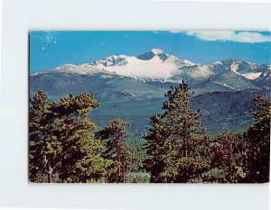 Postcard Longs Peak as seen from the High Drive Colorado USA