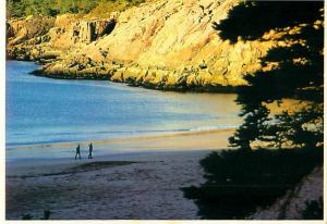 Sand Beach Acadia National Park Bar Harbor Maine Shores Cliffs  Postcard  # 8745