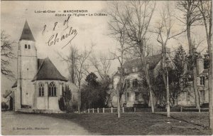 CPA MARCHENOIR-Abside de l'Église-Le Chateau (26611)