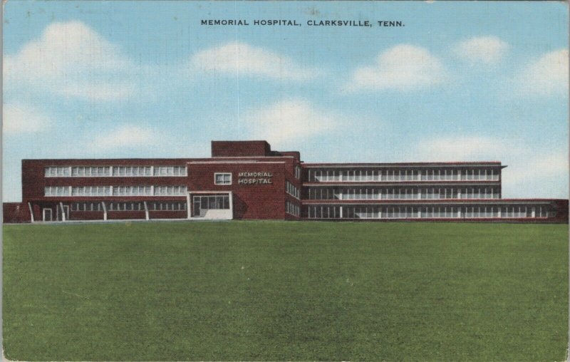 c1940s Memorial Hospital Clarksville Tennessee linen E371 