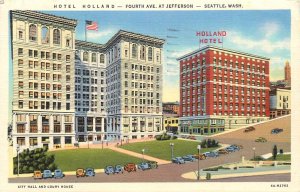 United States Seattle Washington Hotel Holland Forth Ave at Jefferson 1940