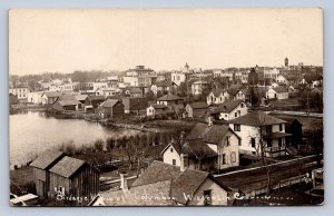 J90/ Columbus Wisconsin RPPC Postcard c1910 Birdseye Stores Home 85