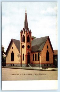 MOLINE, Illinois IL ~ SWEDISH M.E. CHURCH c1910s Rock Island County Postcard