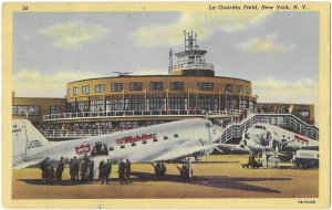 United Air Lines Airplane Mainliner at La Guardia Field New York New York