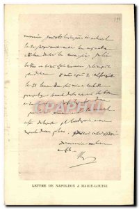 Old Postcard Napoleon 1st Letter of Napoleon Marie Louise