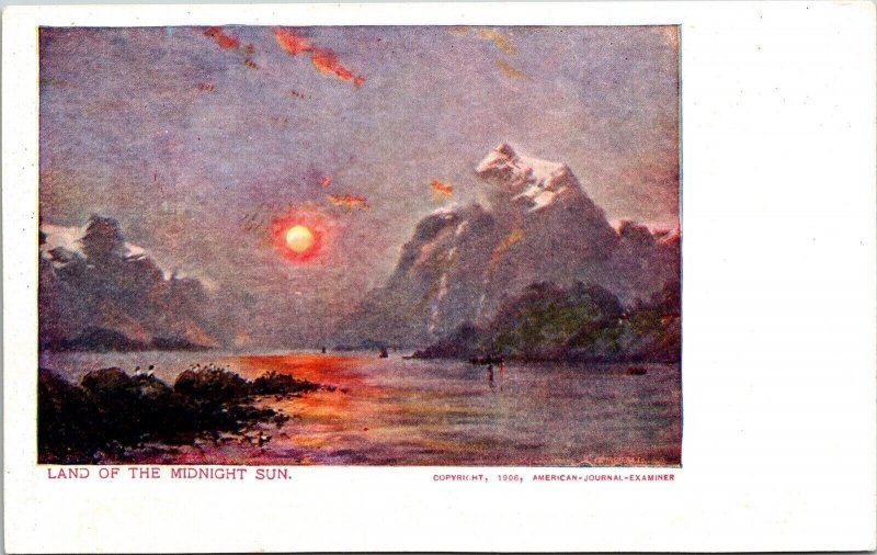 Land Midnight Sun Mountains c1906 Antique Postcard UNP Unused UDB 