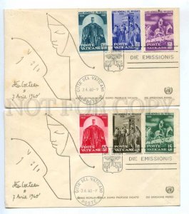 419249 Vatican 1960 year Refugiato First Day COVERS