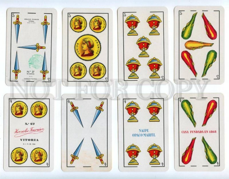 145084 Old Spanish 40 PLAYING CARDS deck Heraclio Fourner #27