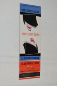 United States Lines Ship 20 Strike Matchbook Cover