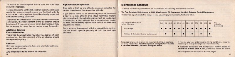 1977  Volkswagen  Rabbit  Scirocco  Dasher  Maintenance Owner's Guide  7 x 4