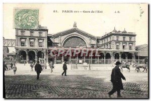 Old Postcard The Paris Gare de l & # 39Est