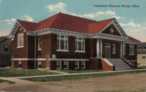 Postcard Christian Church Bryan OH Ohio