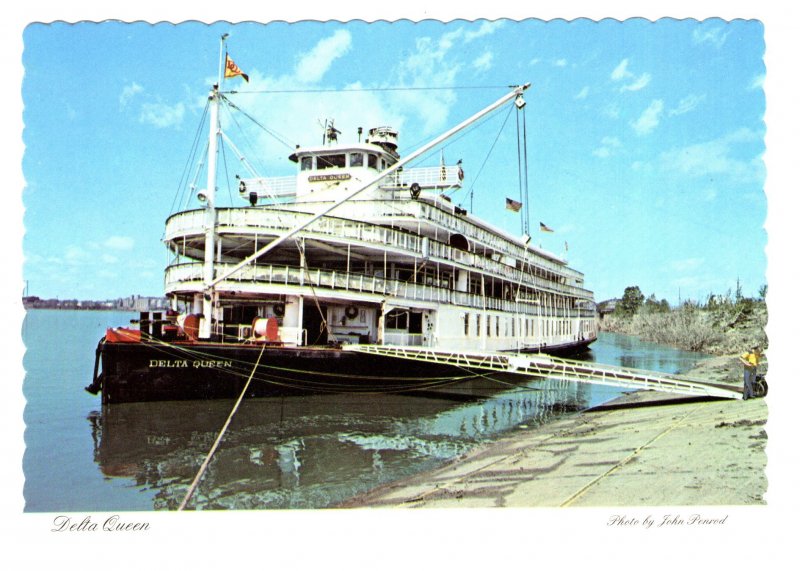 S S Delta Queen, Sternwheeler, Steamboat, at Shore