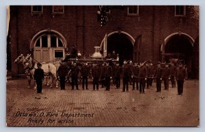 J89/ Ottawa Ohio Postcard c1910 Putnam County Fire Department Horses77